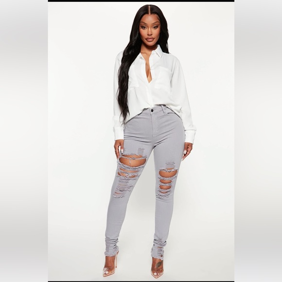 Fashion Nova CEO of Slaying Button Down Top- white - size Small- *NEVER WORN* - Picture 2 of 16